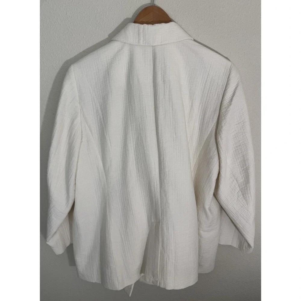 NWOT Talbots Petite Plus Women's 20W Ivory Double Breasted Blazer Lined Pockets